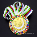 China Manufatura Barato Atacado Metal Customizado Ouro Award Maratona Troféus de Corrida Medalha Esportiva Sem Pedido Mínimo